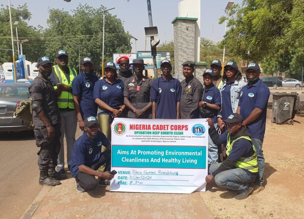 Partnership with the Nigerian Cadet Corps for environmental sanitation campaigns