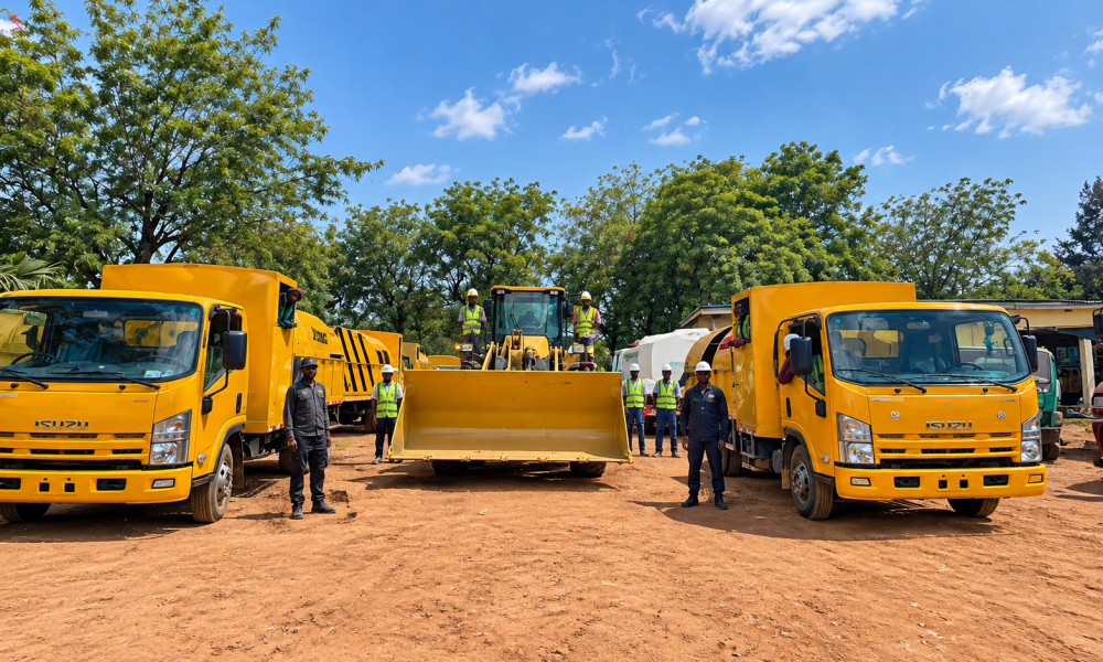 Construction Fleet Team Portrait